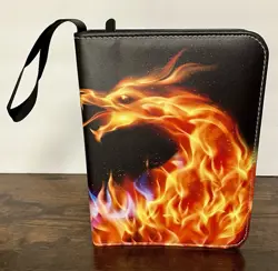 Pokemon Binder Trading Card Holder 55, 4 Slots Per Sleeved Pages Zippered New - Image 1