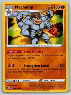 Machamp - Holo Rare - Lost Origin 088/196 Pokemon 151 Card NM - Image 1