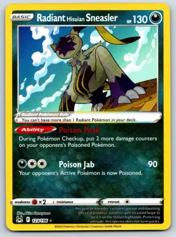 Radiant Hisuian Sneasler - Lost Origin 123/196 Shiny Holo Rare Pokemon Card NM - Image 1