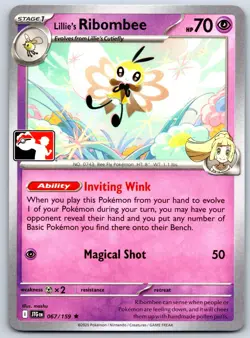 Lillie's Ribombee - Prize Pack Series 067/159 Rare Pokemon Card NM - Image 1