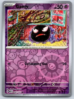 Gastly - Reverse Holo Scarlet Violet 151 092/165 Tomokazu Komiya Pokemon Card NM - Image 1