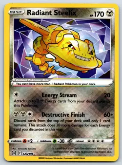 Radiant Steelix - Lost Origin 124/196 Pokemon Card NM - Image 1