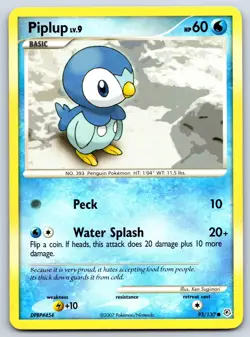 Piplup - Diamond Pearl 93/130 Pokemon Card LP - Image 1