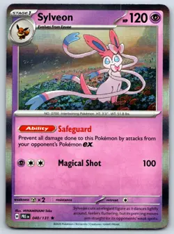 Sylveon - Holo Rare - Prismatic Evolutions 040/131 Pokemon Card NM - Image 1