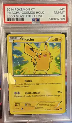 Pokemon Pikachu 2014 Holo Promo Miscellaneous Cards 042/146 PSA 8 English - Image 1