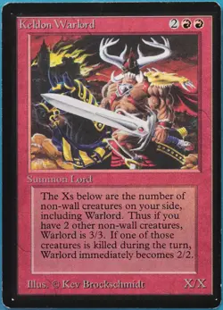 Keldon Warlord Beta PLD Red Uncommon MAGIC GATHERING CARD (ID# 515980) ABUGames - Image 1