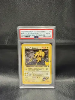 PSA 10 Rocket's Zapdos 15/132 Celebrations 25th Holo Pokemon Card Gem Mint - Image 1