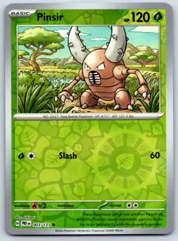 PInsir - Reverse Holo - Prismatic Evolutions PRE 003/131 Pokemon Card - Image 1