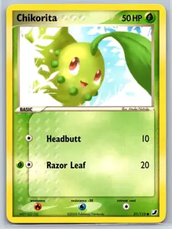 Chikorita - EX Unseen Forces 51/115 Atsuko Nishida Pokemon Card NM - Image 1