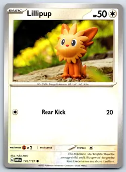 Lillipup - Obsidian Flames OBF 170/197 Yuka Morii Pokemon Card NM - Image 1