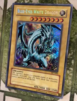 YuGiOh BLUE-EYES WHITE DRAGON Secret Rare ВPT-009 - Image 1