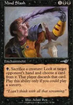 MTG Mind Slash - Foil, Nemesis, Damaged, English - Image 1
