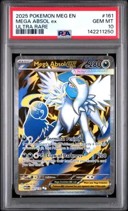 2025 POKEMON MEG EN-MEGA EVOLUTION ULTRA RARE #161 MEGA ABSOL EX PSA 10 - Image 1