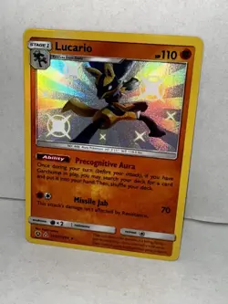 Lucario SV22/SV94 Shiny Rare Hidden Fates Shiny Vault Pokemon Holo Near Mint - Image 1