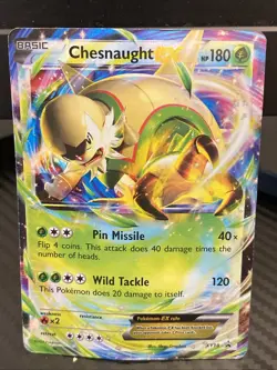 Chesnaught EX (XY18) XY Promos - Holo - Black Star Promo Pokemon TCG MP/HP: - Image 1