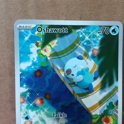 Oshawott Illustration Rare Water Holo SV White Flare #105/086 Pokemon TCG NM - Image 2