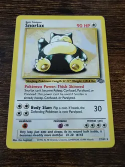 Pokemon Jungle Unlimited Snorlax 27/64 Non Holo LP - Image 1