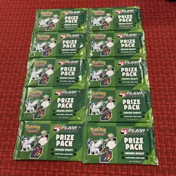 Play! Pokemon Prize Pack Series 8 Booster Packs, Lot Of 10 - Factory Sealed New - Image 1