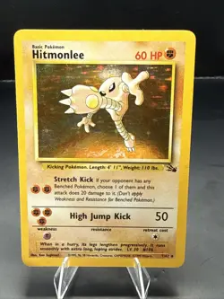 Pokemon TCG Hitmonlee 7/62 Fossil Holo LP - Image 2