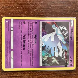 Pokemon Sun & Moon Lost Thunder Holo Rare Nihilego 106/214 NM - Image 1