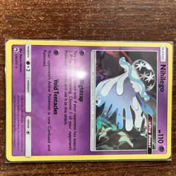 Pokemon Sun & Moon Lost Thunder Holo Rare Nihilego 106/214 NM - Image 2