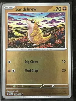 Pokemon Mega Evolutions Sandshrew #68 Reverse Holo - Image 1