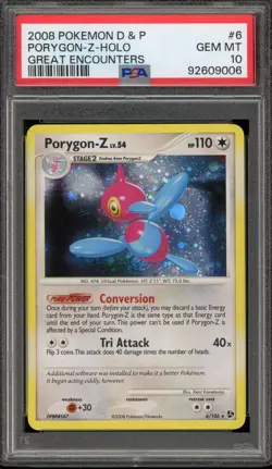 Pokemon Porygon-Z Great Encounters Holo Rare #6 PSA 10 Gem Mint - Image 1