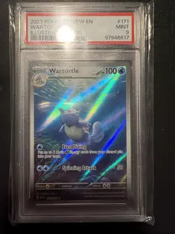 Pokemon TCG Wartortle 171/165 Scarlet & Violet 151 Illustration Rare PSA 9 - Image 1