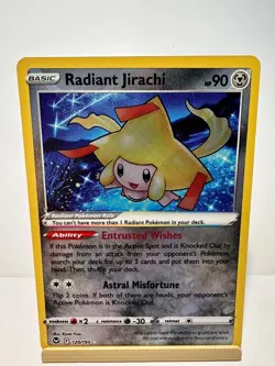 Radiant Jirachi 120/195 Radiant Rare Silver Tempest Pokemon Near Mint - Image 1