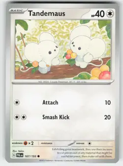 Tandemaus 167/193 Common Paldea Evolved Pokemon Near Mint - Image 1