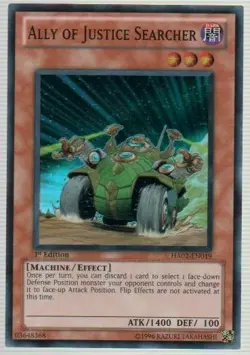 Ally of Justice Searcher - HA02-EN019 - Super Rare - Unlimited Edition NM Yugioh - Image 1