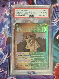 One Piece Pillars of Strength Eustass Captain Kid OP01-051 Wanted PSA10 - Image 1