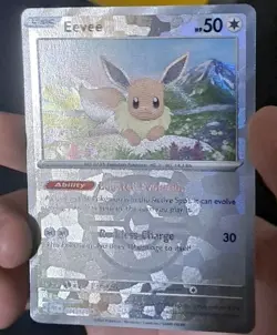Pokemon Eevee Masterball Reverse Holo Prismatic Evolutions 074/131 English TCG - Image 1