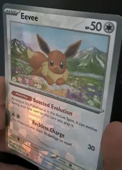 Pokemon Eevee Masterball Reverse Holo Prismatic Evolutions 074/131 English TCG - Image 3