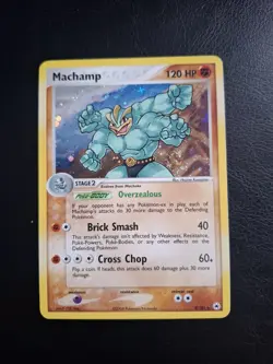 Pokemon TCG: Machamp Holo Rare Card 9/101 Hidden Legends Near Mint swirl by hand - Image 1