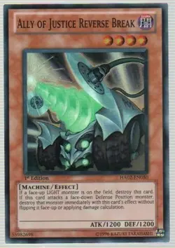 Ally of Justice Reverse Break - HA02-EN050 - Super Rare - 1st Edition NM Yugioh - Image 1