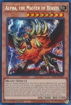 Alpha, the Master of Beasts - RA01-EN022 - Secret Rare - 1st Edition NM Yugioh 2 - Image 1