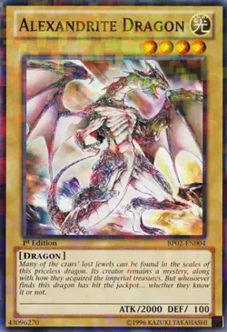 Alexandrite Dragon - BP02-EN004 - Mosaic Rare - 1st Edition NM Yugioh Battle Pac - Image 1