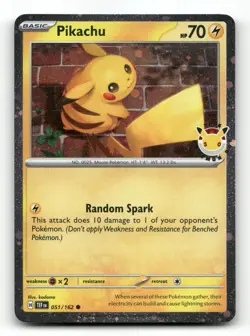 Pikachu 051/162 - 2025 Pokemon Day Stamped Promo - Pokemon Card NM/M - Image 1