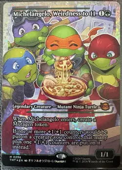 Michelangelo, Weirdness to 11-Teenage Mutant Ninja Turtles-Fracture Foil-298-NM - Image 2