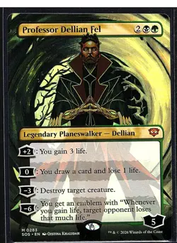 Professor Dellian Fel (Borderless) M Secrets of Strixhaven 283 NM - Image 1