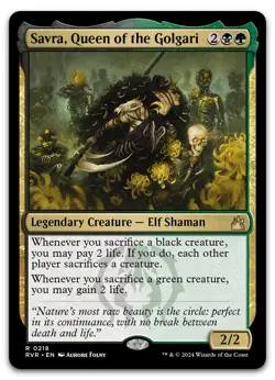Savra, Queen of the Golgari #218 (NM) Ravnica Remastered RVR Magic MTG - Image 1