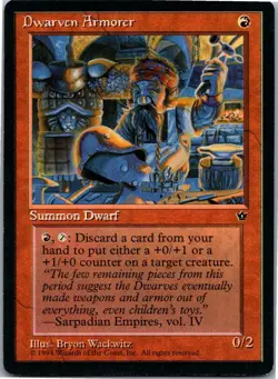 Dwarven Armorer - R - Regular MTG: Fallen Empires 1994 [LP] - Image 1