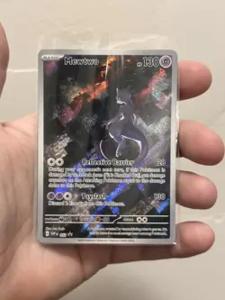 Pokemon TCG Mewtwo 052 Full Art Black Star Promo Scarlet & Violet 151 NM - Image 1