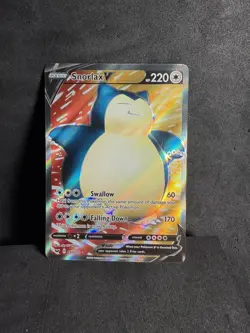 Snorlax V 197/202 Sword & Shield Ultra Rare Full Art Pokemon Card - Image 1