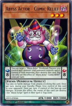 Abyss Actor - Comic Relief - LED3-EN046 - Rare - 1st Edition NM Yugioh Legendary - Image 1
