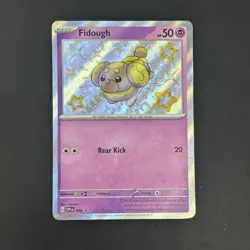 Pokemon TCG Fidough SVP069 Paldean Fates Black Star Promo Shiny Holo 2024 NM - Image 1