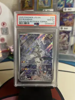 2025 Pokemon Journey Together N'S Reshiram Box Topper PSA 10 - Image 1