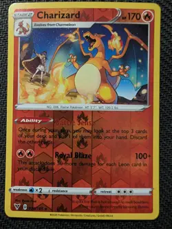 Charizard 025/185 Rare Vivid Voltage Pokemon Reverse Holo Near Mint - Image 1