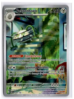 Ferrothorn 209/182 Pokemon Sv04: Paradox Rift, Illustration Rare Holofoil Card - Image 1